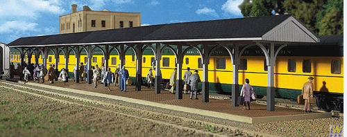 Walthers Cornerstone Wood Station Shed and Platform Kit WH933-3188