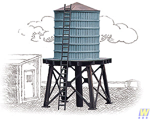 Walthers Cornerstone Wooden Water Tanks (3) Kit WH933-3507