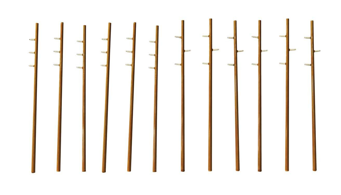 Walthers Cornerstone Wooden Utility Poles (12) Kit Intermediate Height WH933-4173