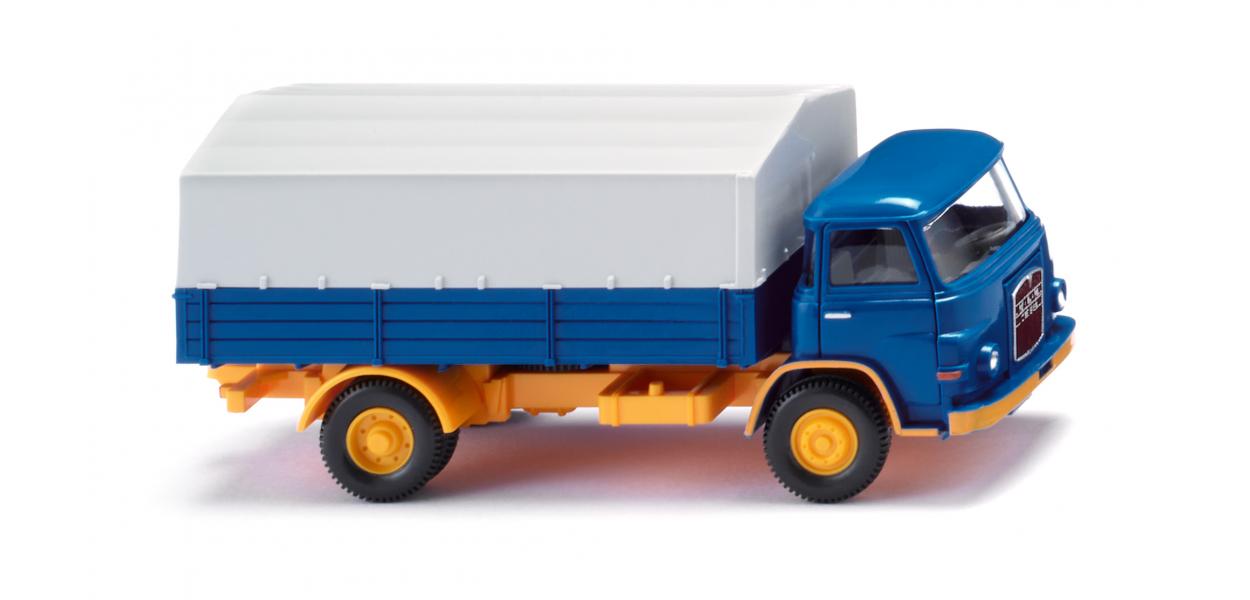 Wiking MAN 415 Flatbed Truck Blue/Melon Yellow 1960-67 WK041102