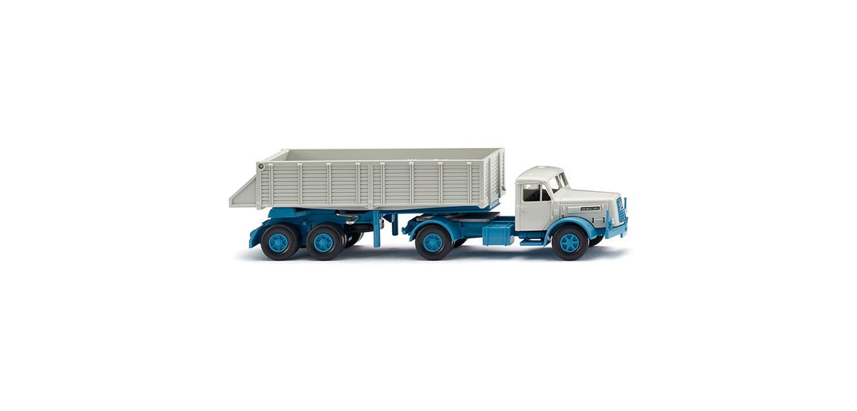 Wiking Henschel Rear Tipper Semitruck Light Blue/White 1955-61 WK067711