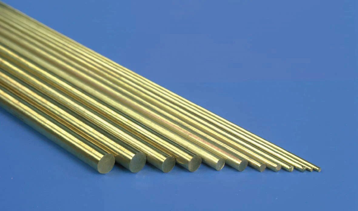 .032in (1/32) Brass Round Rod (5 Pcs) - Access Models