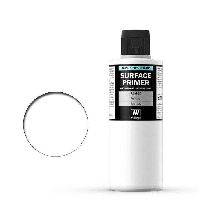 600 Vallejo Surface Primer 200ml White - Access Models