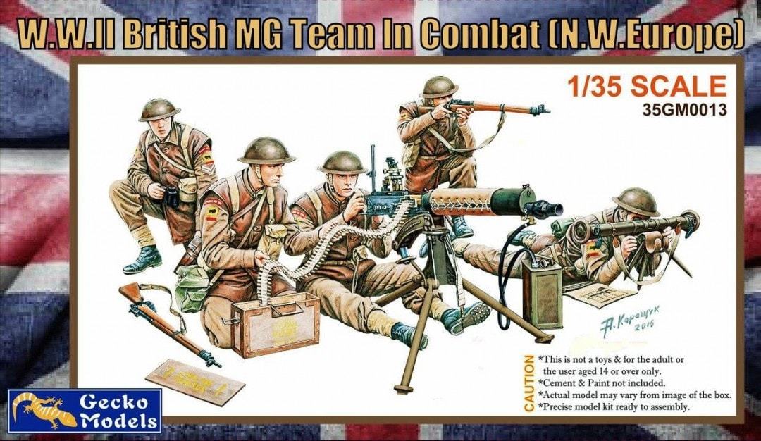 Gecko Models 1/35 W.W.Ii British Mg Team In Combat Figures 35gm0013 - Access Models