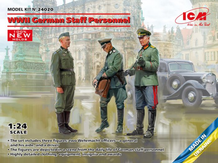 ICM 1/24 - Wwii German Staff Personnel (3 Figs) Icm24020 - Access Models