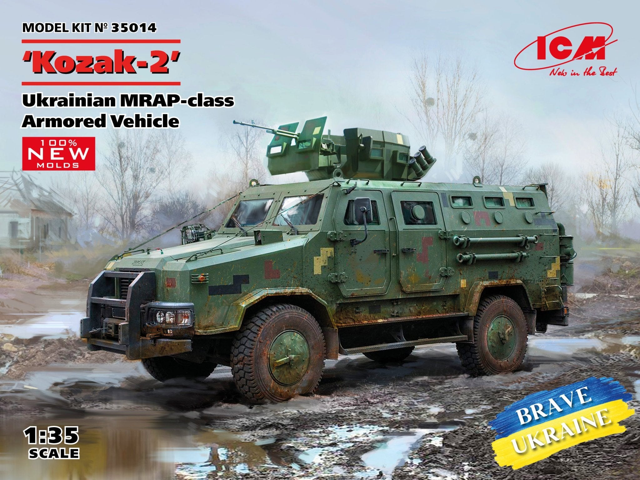 ICM 1/35 Kozak 2 Ukrainian MRAP Class Armored Vehicle ICM35014 - Access Models