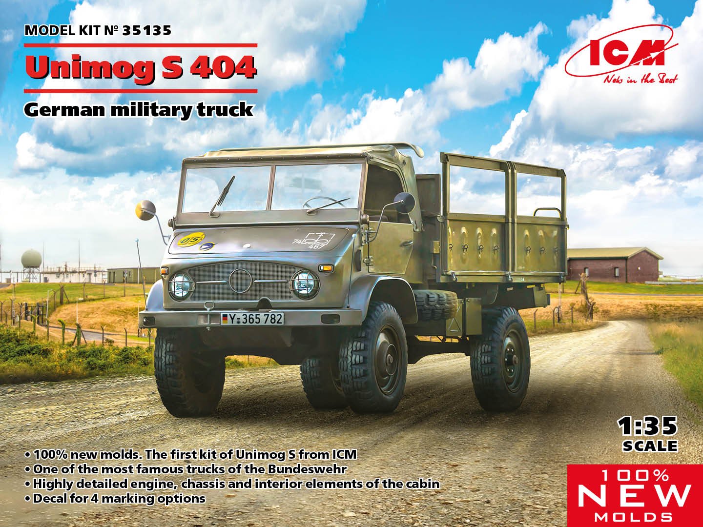 ICM 1/35 Unimog S 404 German Military Truck 35135 - Access Models