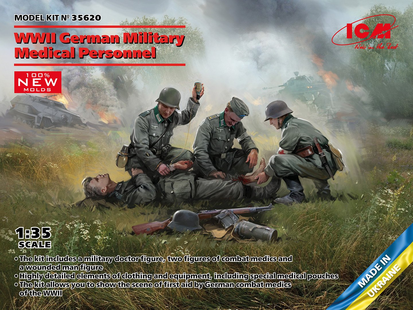 ICM 1/35 WWII German Military Medical Personnel 35620 - Access Models