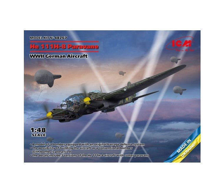 ICM 1/48 Icm 1:48 - He 111h-8 Paravane Wwii German Aircraft Icm48267 - Access Models
