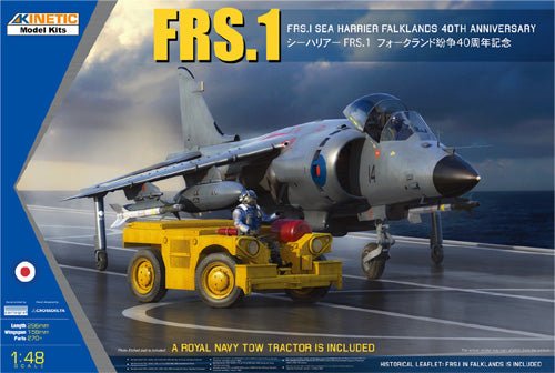 Kinetic Model Kits 1/48 BAe Sea Harrier FRS.1 Falklands 40th Anniversary with tow tractor K48138 - Access Models