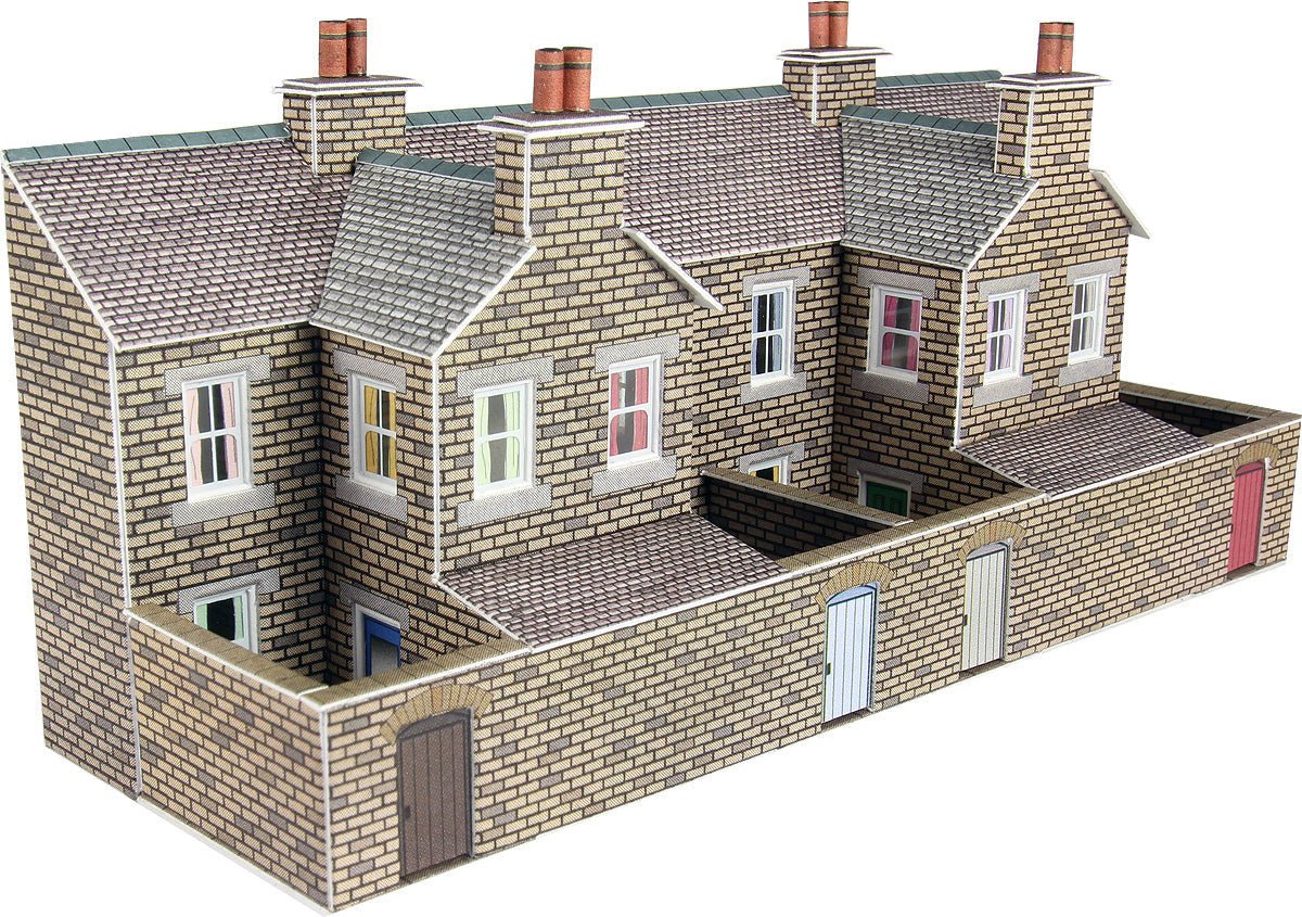 Low Relief Stone Terraced House Backs Pn177