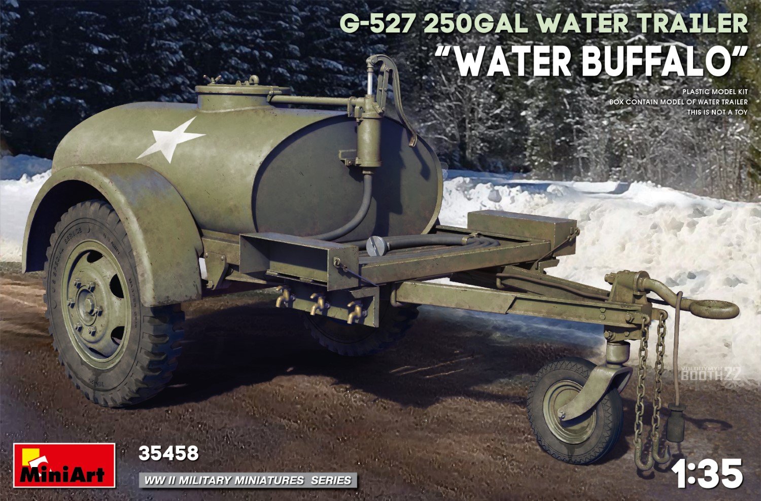 Miniart 1/35 G-527 250gal Water Trailer 'Water Buffalo' 35458 - Access Models