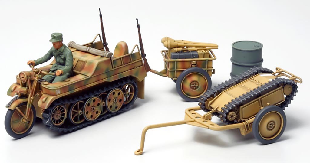 Tamiya 1/48 Kettenkraftrad w/cart & Goliath 32502 - Access Models