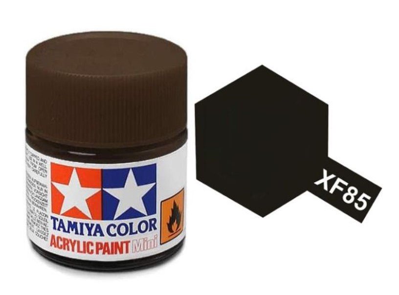 Tamiya Acrylic Paints 10ml XF85 Rubber Black - Access Models