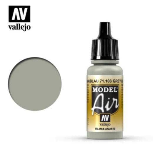 Vallejo Model Air 17ml 103 Grey Blue Rlm84 - Access Models