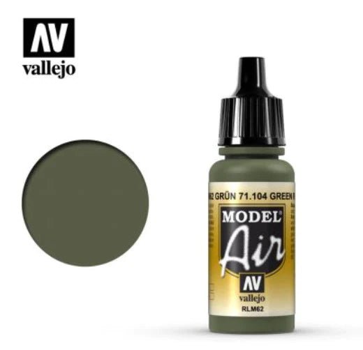 Vallejo Model Air 17ml 104 Green Rlm62 - Access Models