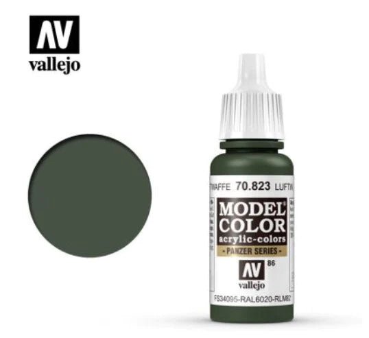 Vallejo Model Color 17ml 823 Luftwaffe Cam. Green - Access Models