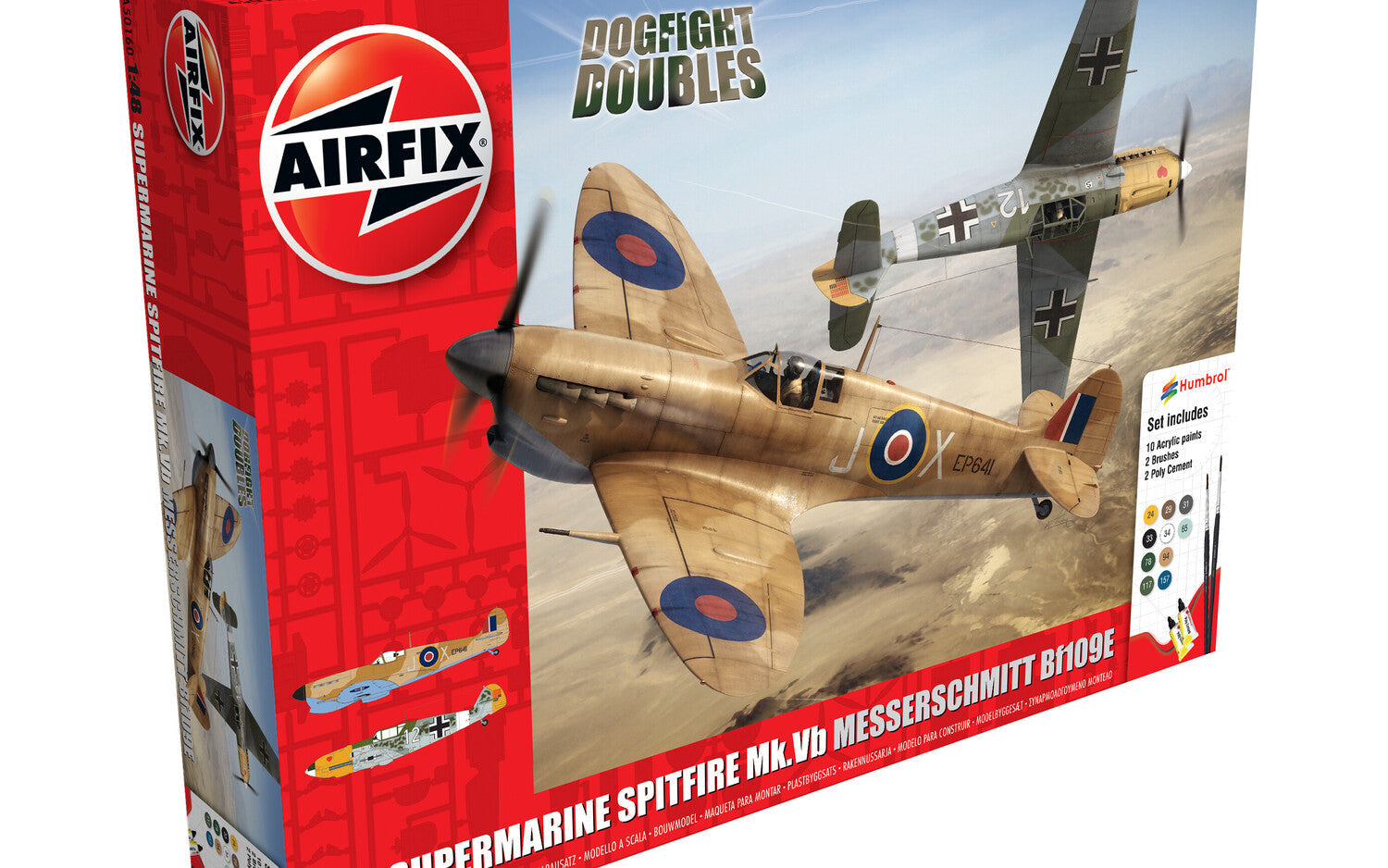 Supermarine Spitfire Mk Vb Messerschmitt Bf109E Dogfight Double Gift Set