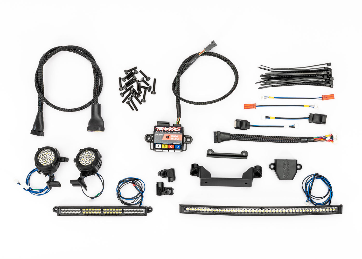Pro Scale LED light set, Sand Car, complete (includes front light bar, rear light bar, side lights (left & right), and high-voltage power amplifier)