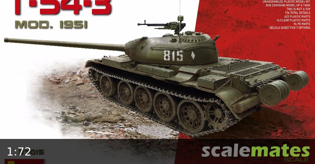 Miniart 1:35 - T-54-3 Medium Tank (Mod. 1951)