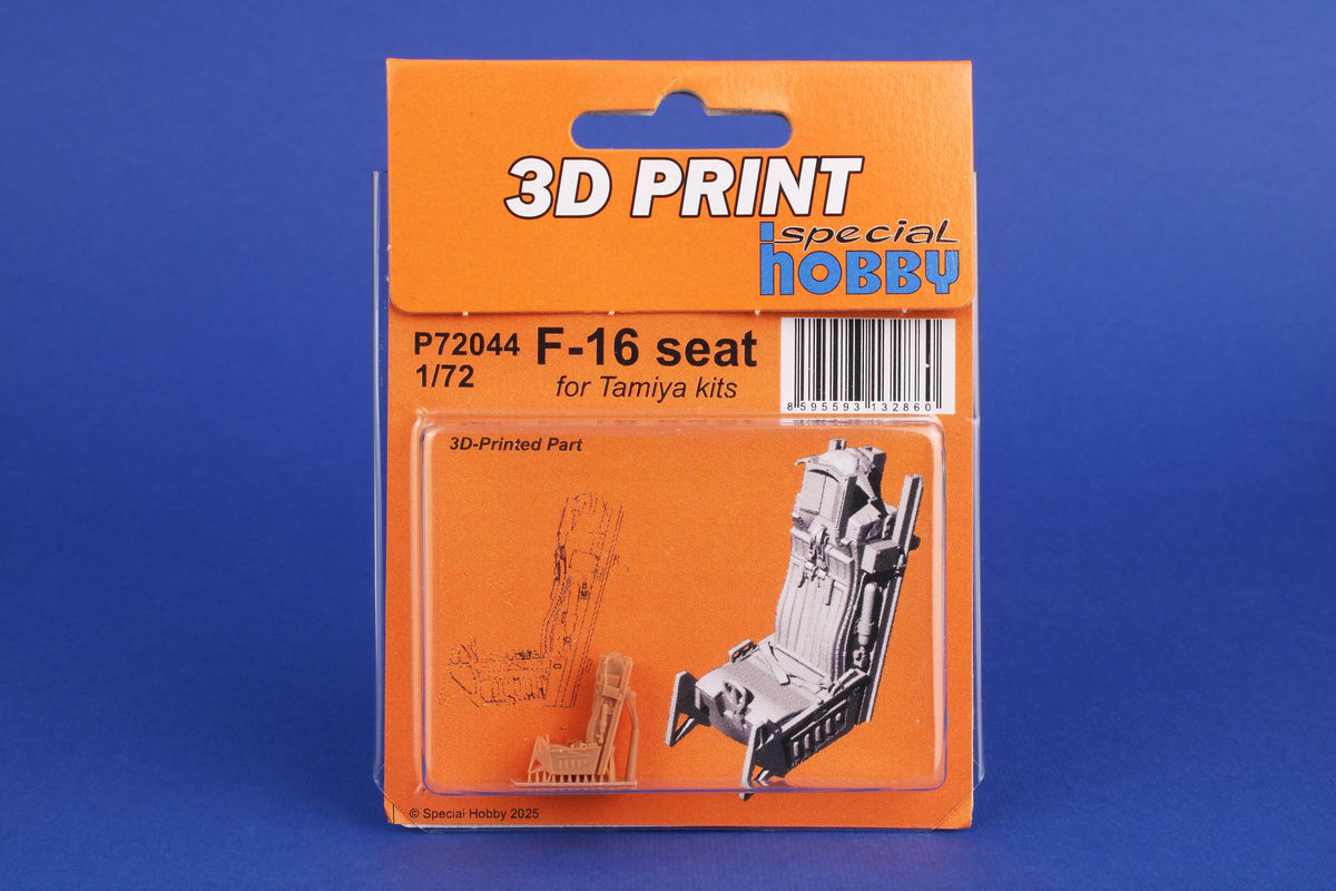 Lockheed-Martin F-16C Fighting Falcon Seat 1/72 / for Tamiya kits 3D-printed hot seat designed for Tamiya's F-16 kits. (designed to be used with Tamiya kits)