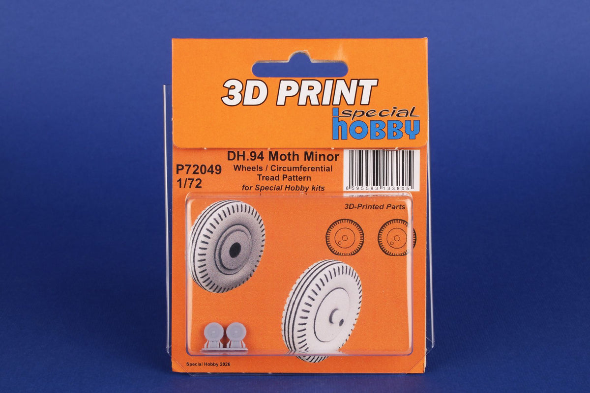 de Havilland DH.94 Moth Minor Wheels / Circumferential Tread Pattern (designed to be used with Special Hobby kits)