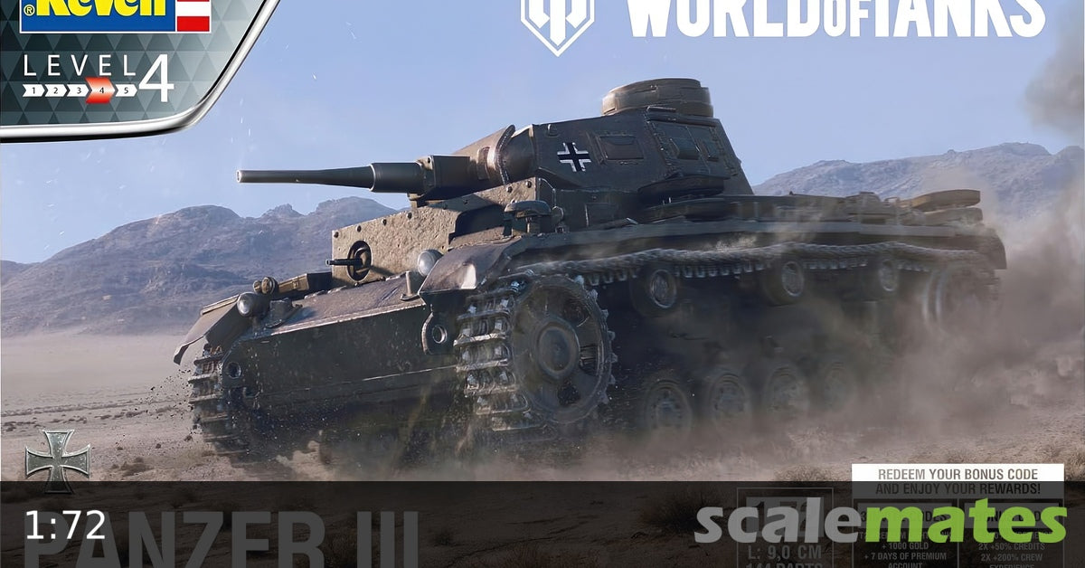 Revell World of Tanks 1:72 - PzKpfw III Ausf. L