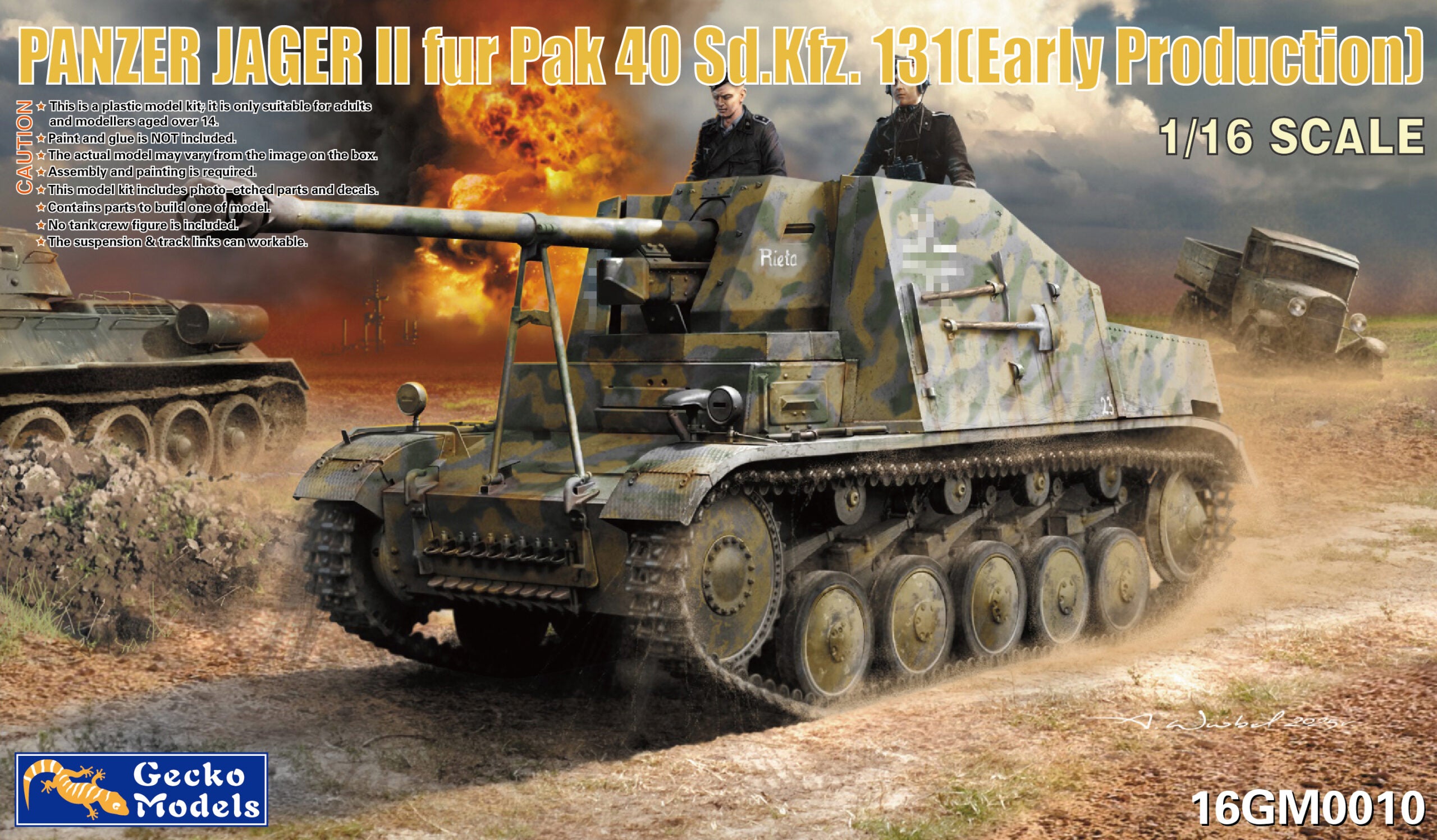 GECKO 16GM0010 1/16 Panzerjager II Fur Pak 40 Sdkfz 131 Early Production Due qtr 1 2026