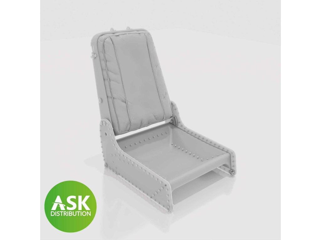 Messerschmitt P.1101 seat excluding seat belts (Me 262 type), 3D-Printed by ASK cat.no. 200-A32024 - (designed to be used with Das Werk kits)