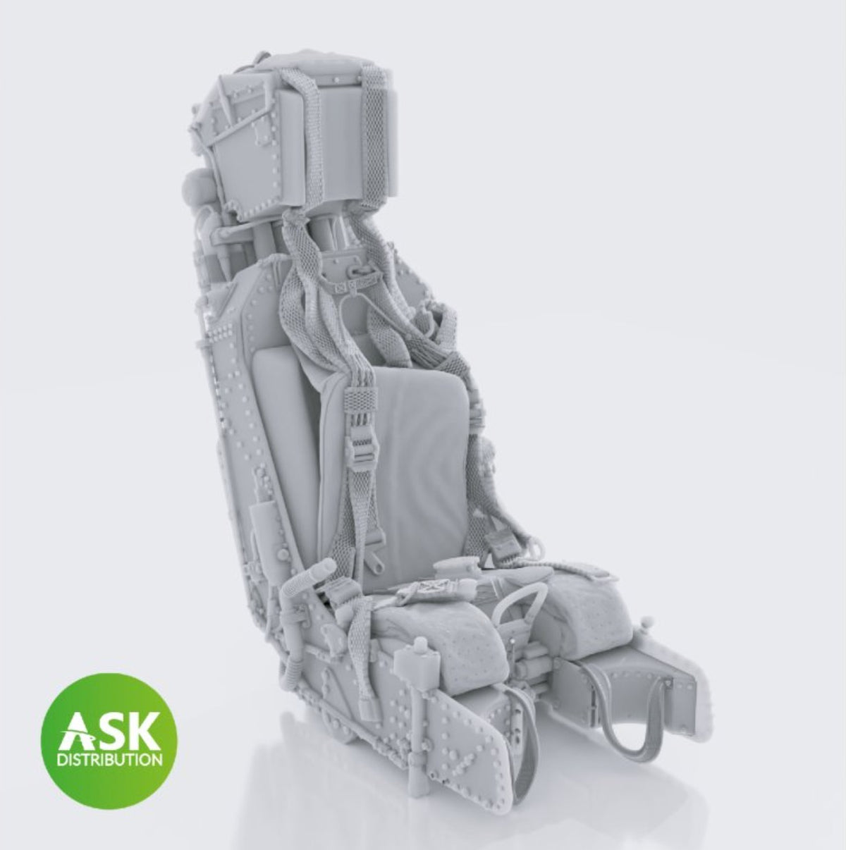 Martin-Baker Type 9B Mk.3 ejection seat for Sepecat Jaguar GR.1/GR.1A in 1/48 scale. Precisely 3D printed with integrated seat belts (designed to be used with Airfix kits)