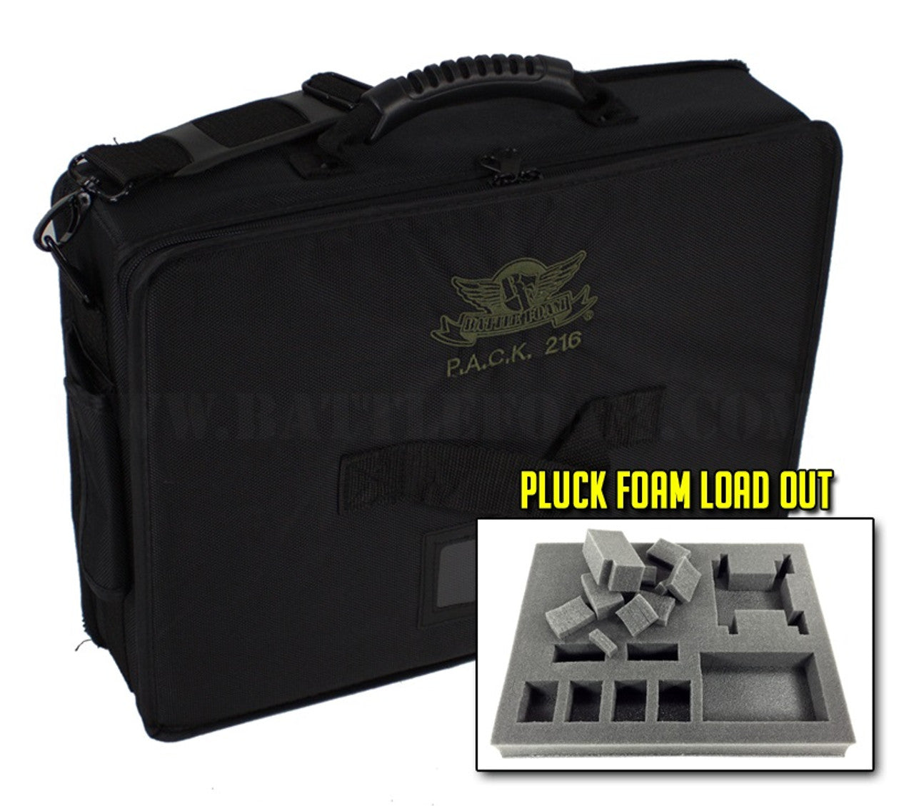 Battle Foam (216) P.A.C.K 216 Pluck Foam Load Out (Black) BF-BB216B-PF