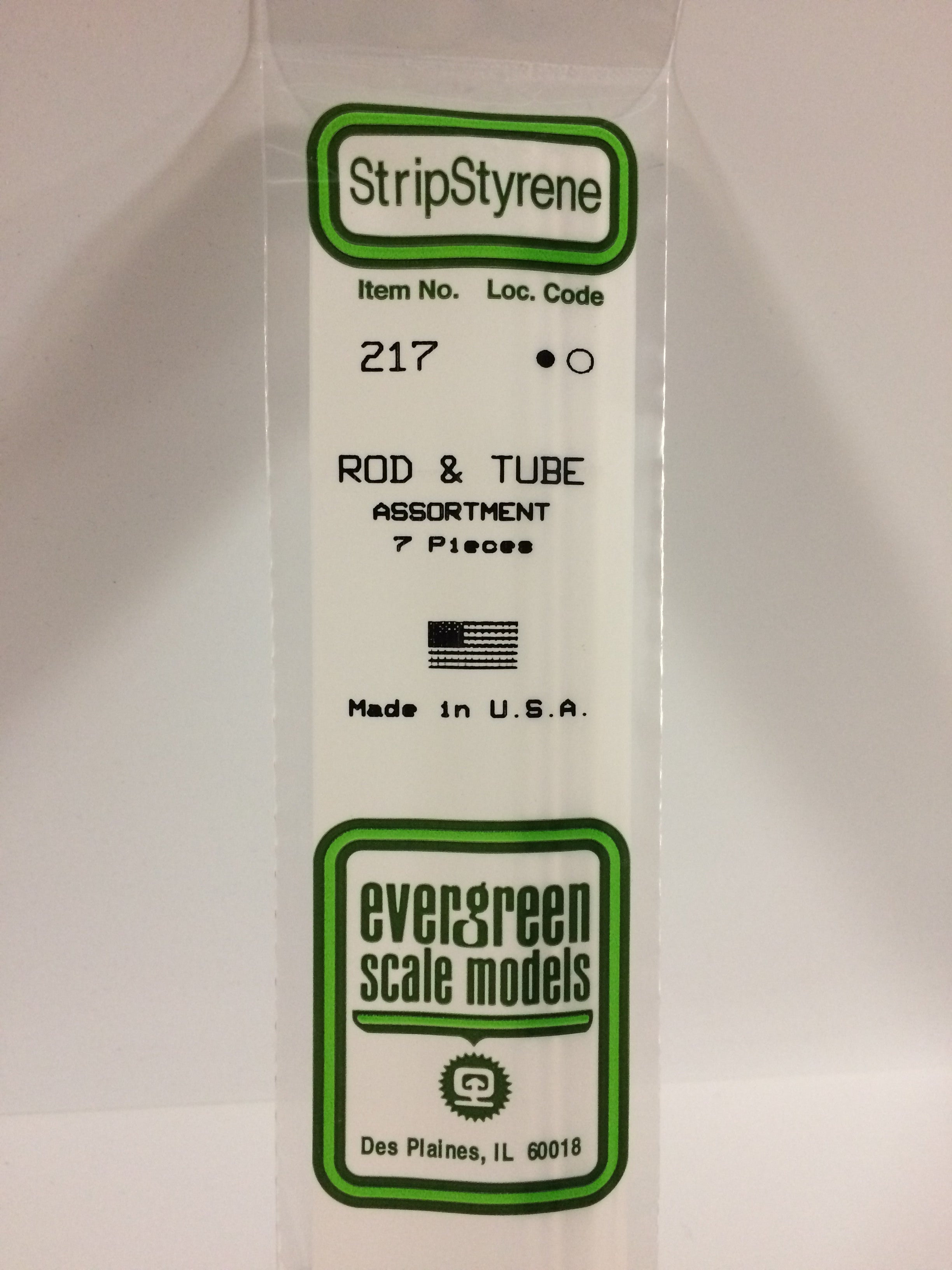 Evergreen Polystyrene Rod & Tube Assortment 217