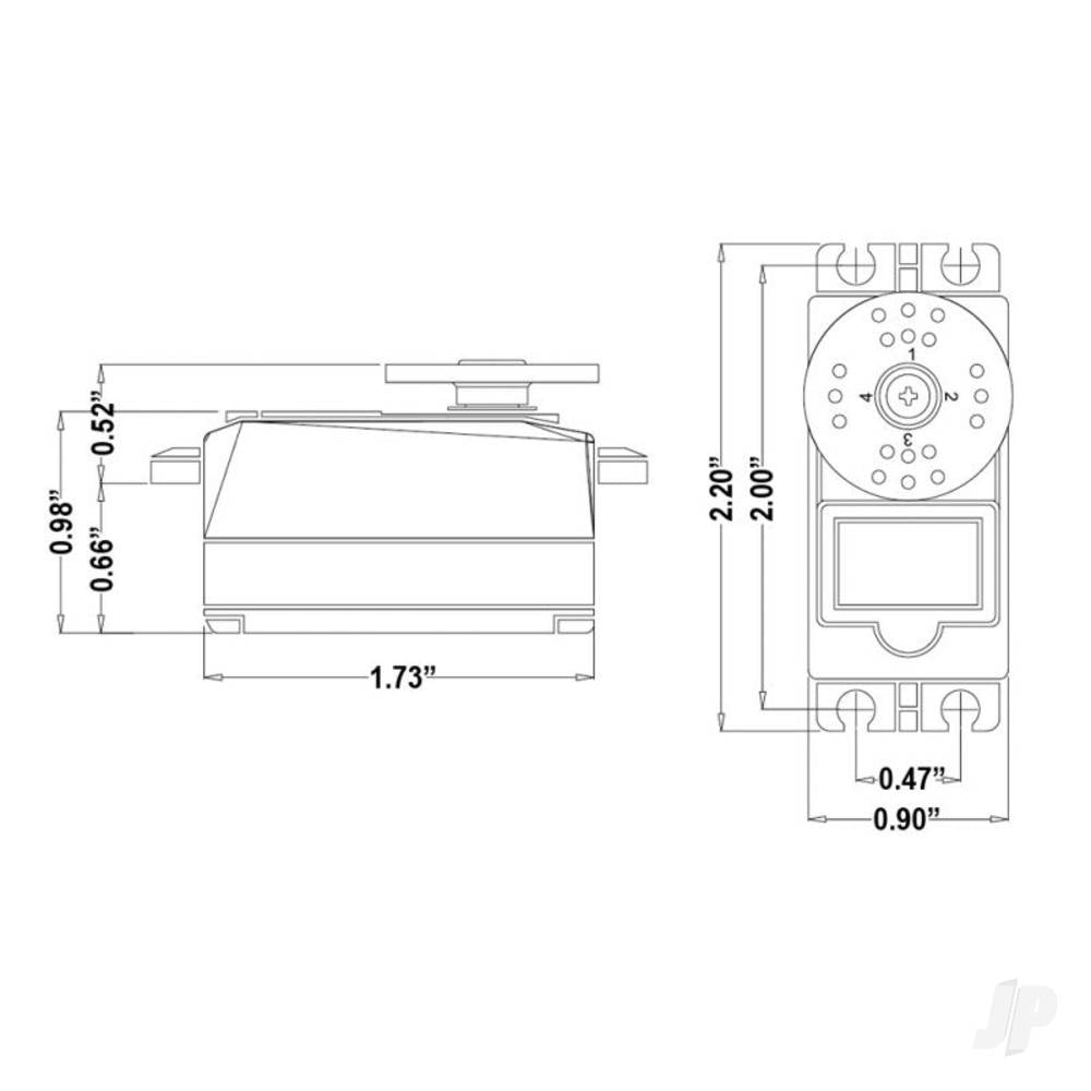 Hitec HS-75BB Low Profile Analogue Cored Servo 35g 8.2kg/0.34s 4.8V - 6.0V 2212124 6