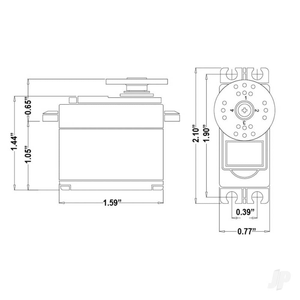 Hitec HS-422 Standard Analogue Cored Servo 45.5g 4.1kg/0.16s 4.8V - 6.0V 2213240 5