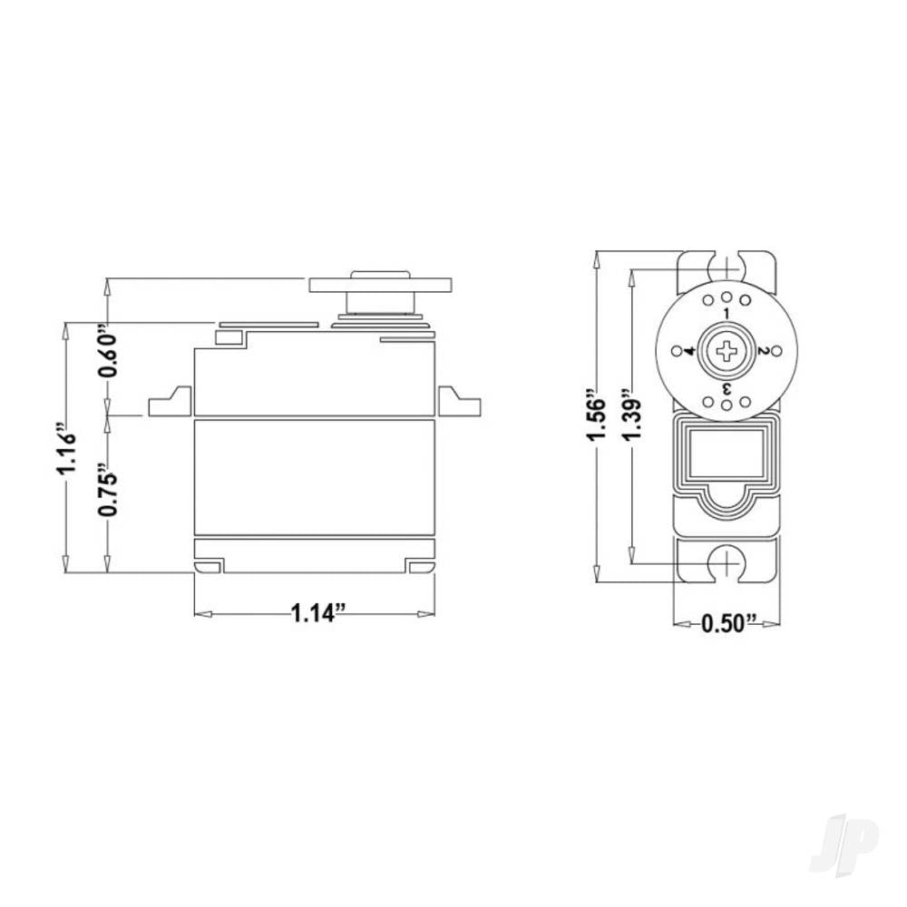 Hitec HS-5087MH Micro Digital Cored Servo 21.9g 4.3kg/0.13s 6.0V - 7.4V 2216555 6