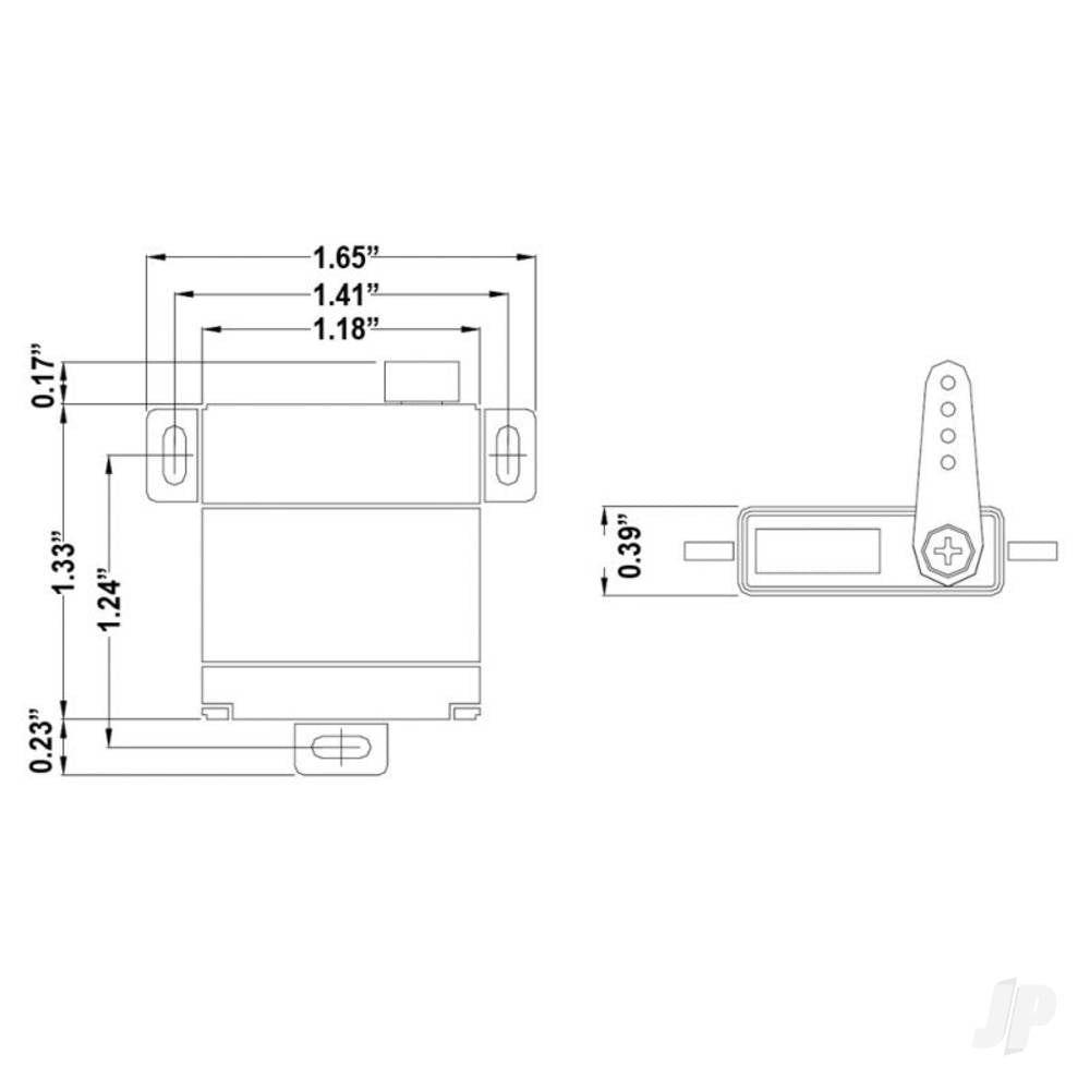 Hitec HS-5125MG Slim Wing Digital Cored Servo 24g 3.5kg/0.13s 4.8V - 6.0V 2216560 6