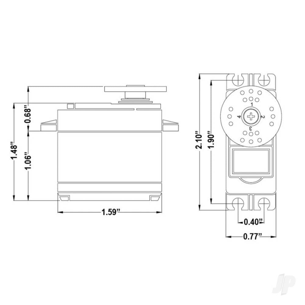 Hitec HS-5495BH Standard Digital Cored Servo 45g 7.5kg/0.15s 6.0V - 7.4V 2217590 6