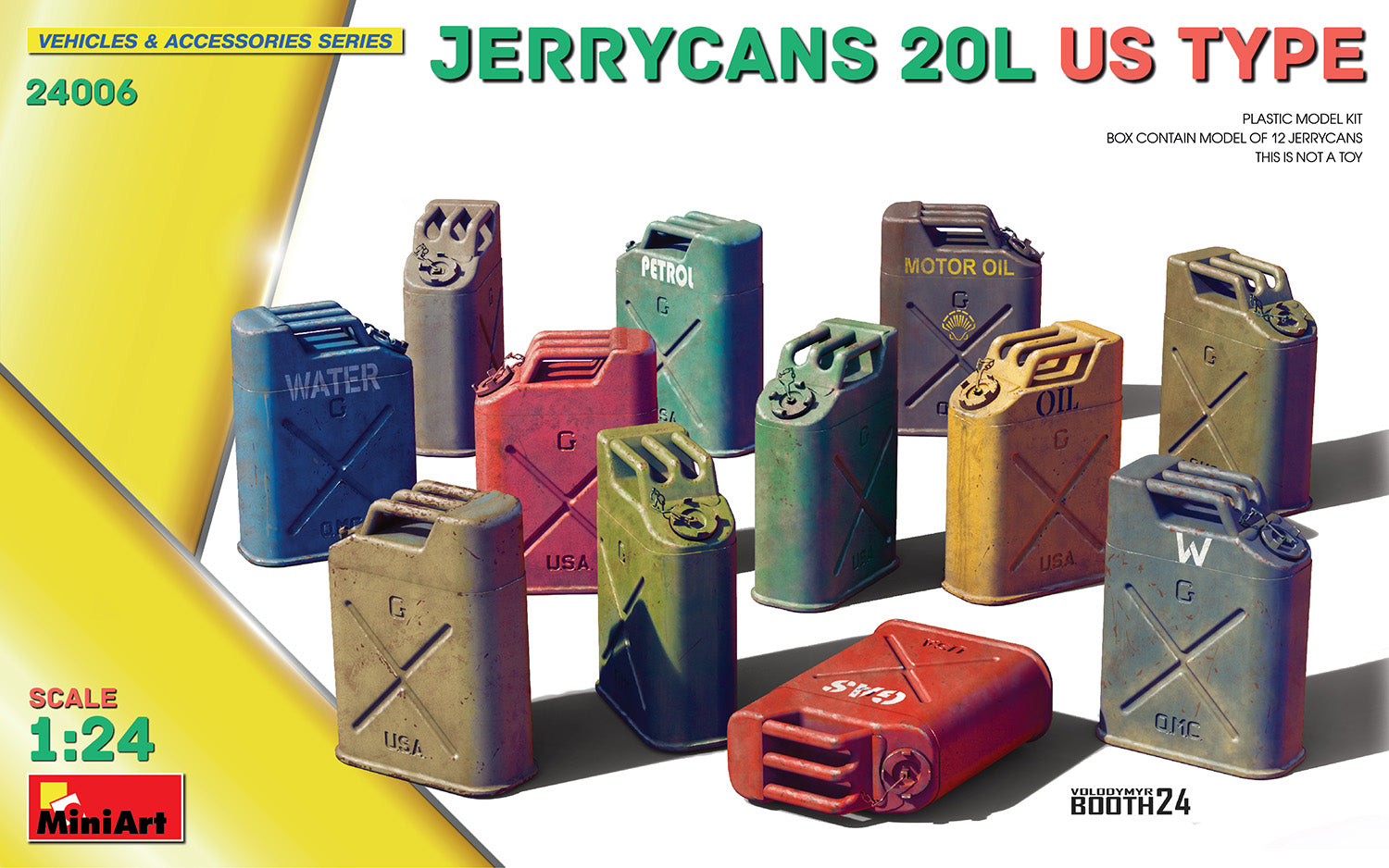  Miniart 1:24 - Jerrycans 20L US Type  