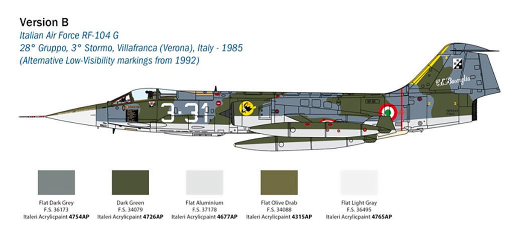 Italeri F-104G "Recce" (Upgraded Edition) 2514