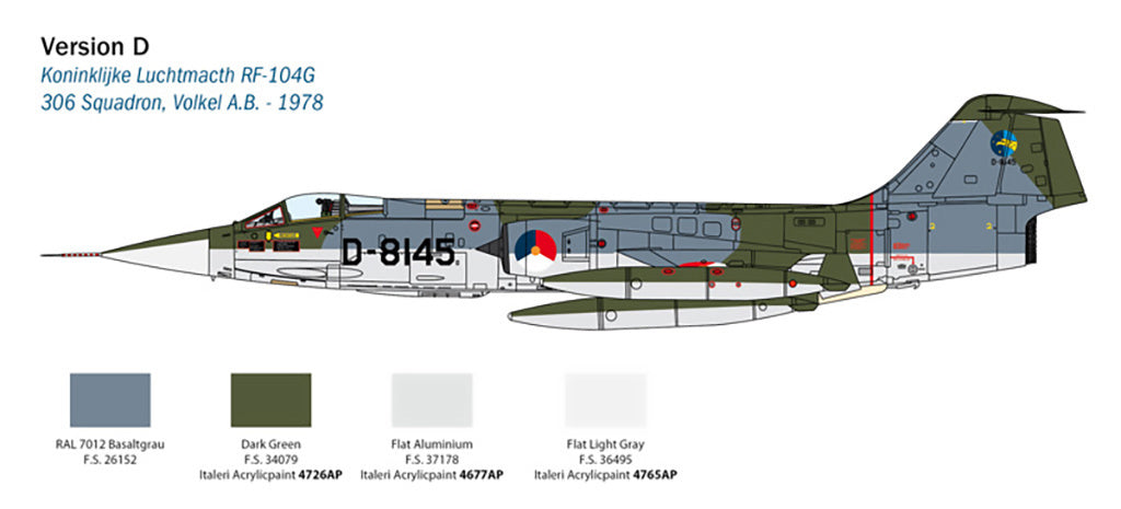 Italeri F-104G "Recce" (Upgraded Edition) 2514