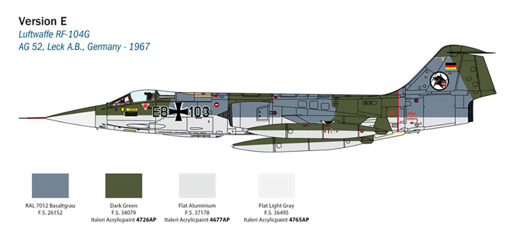Italeri F-104G "Recce" (Upgraded Edition) 2514