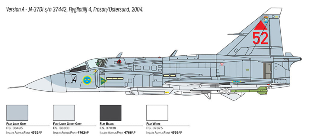 Italeri Saab Ja 37 Jaktviggen 2785