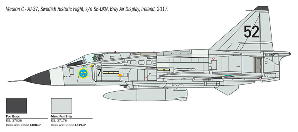 Italeri Saab Ja 37 Jaktviggen 2785