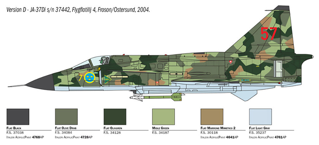 Italeri Saab Ja 37 Jaktviggen 2785