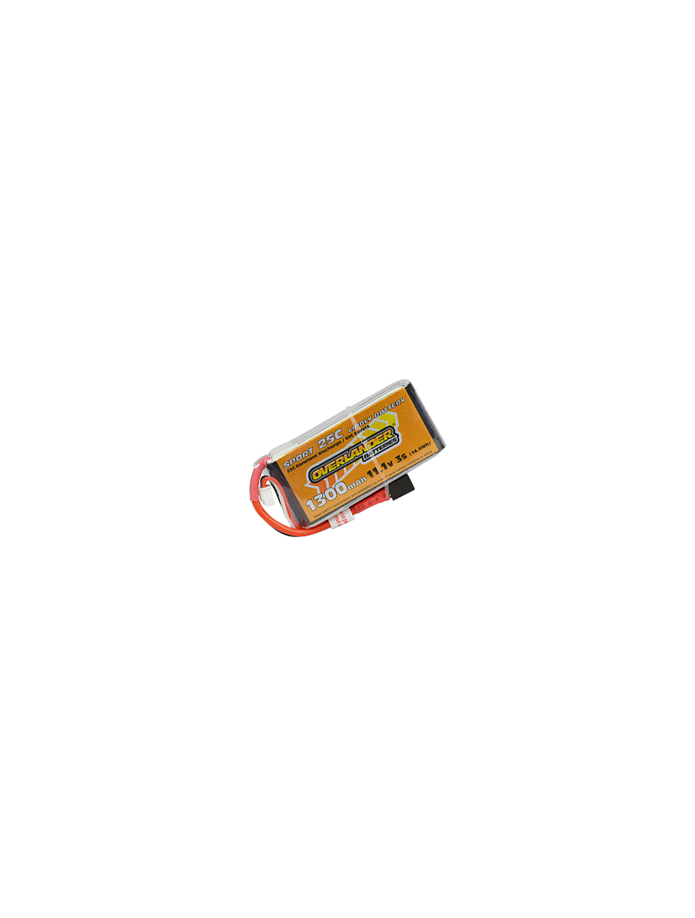 Overlander 1300mAh 11.1V 3S 25C Sport LiPo Battery XT60
