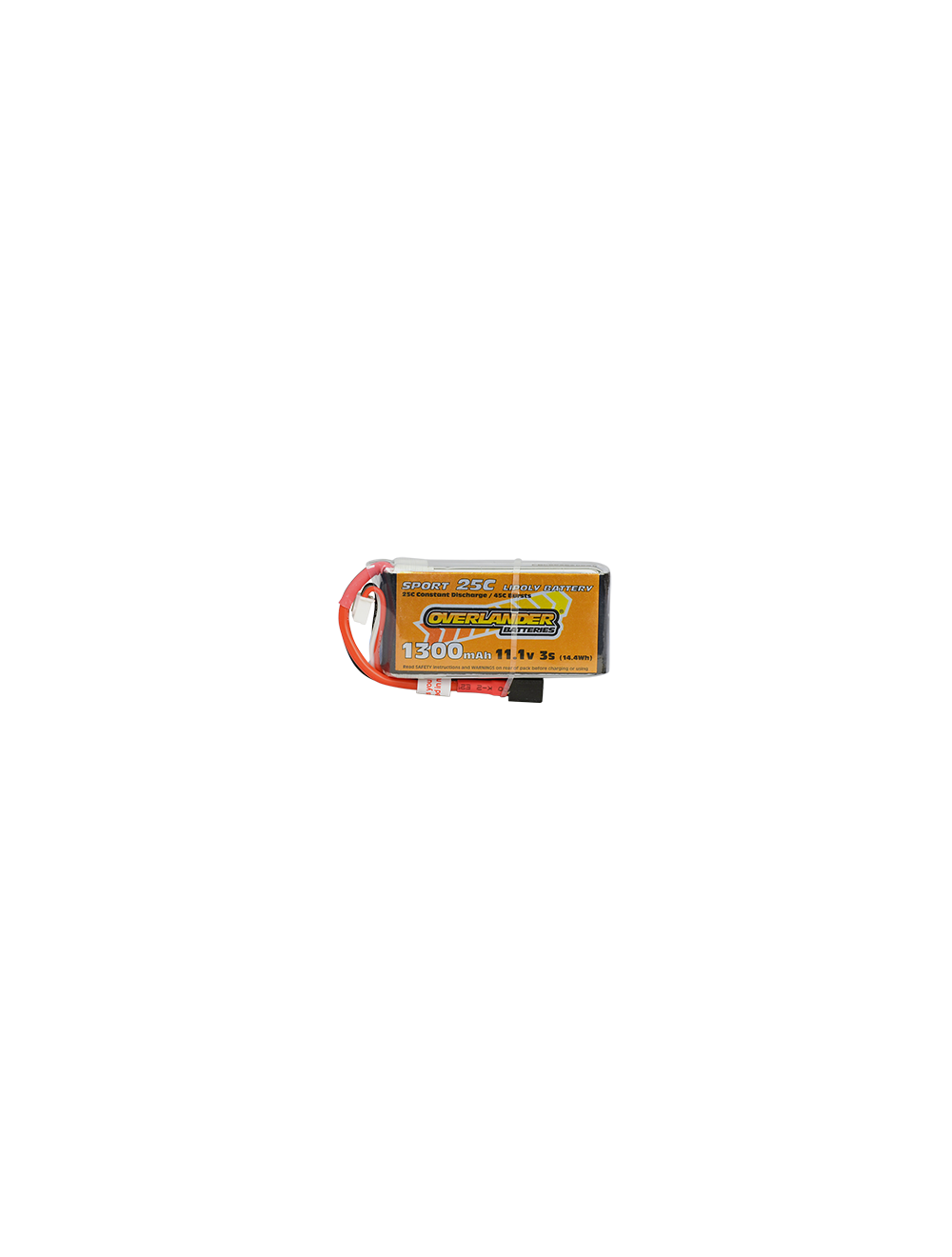 Overlander 1300mAh 11.1V 3S 25C Sport LiPo Battery XT60