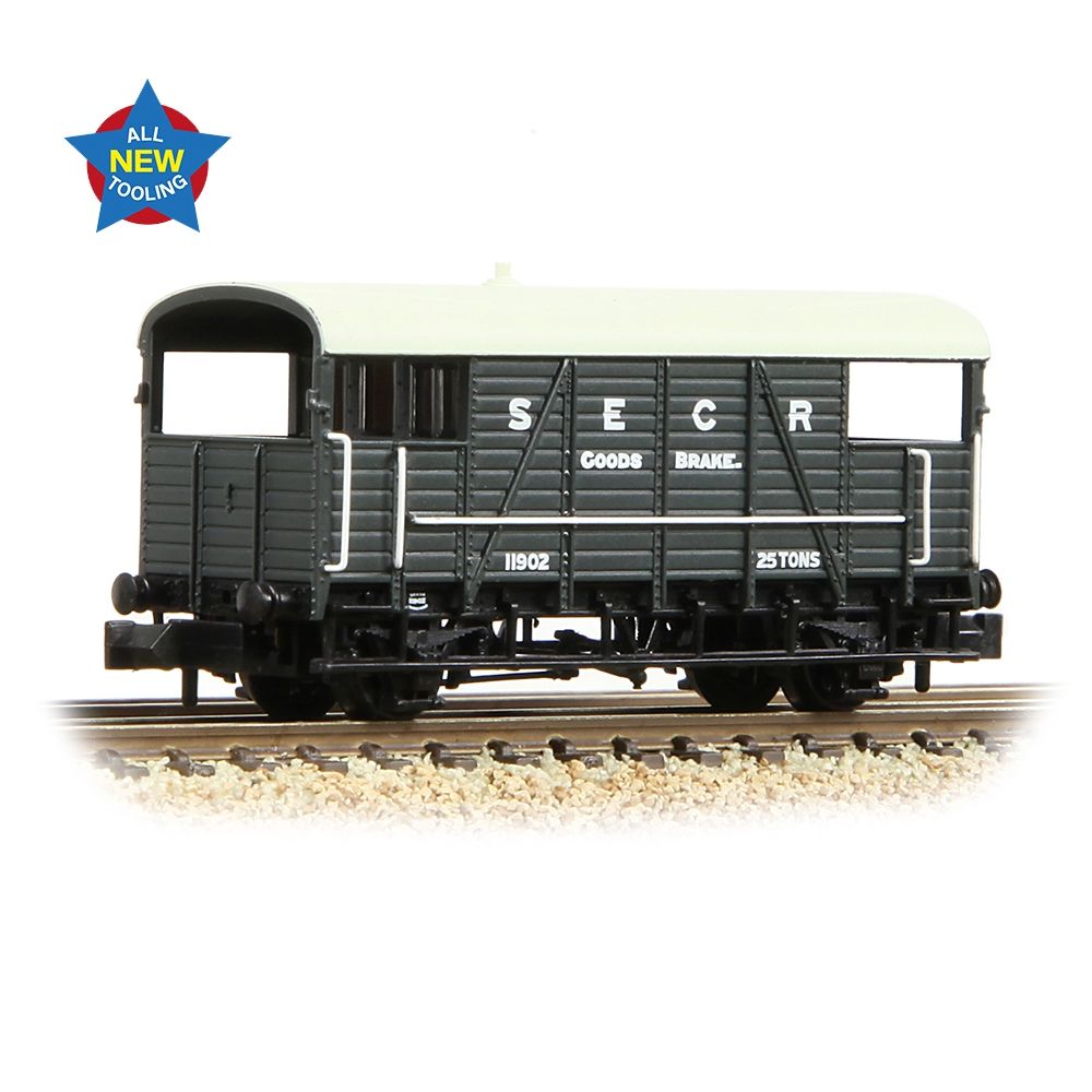 Graham Farish Se&Cr 25t 'Dance Hall' Brake Van Se&Cr Grey 378-025