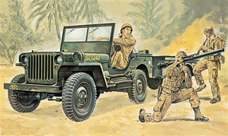 Willys MB Jeep with Trailer