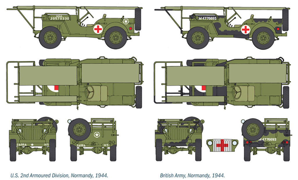 Italeri 1/4 Ton. 4X4 Ambulance Jeep 326