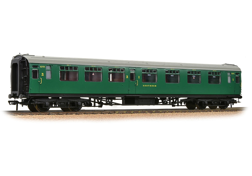 Branchline SR Bulleid Composite Corridor 10'' Vents SR Malachite Green 34-750
